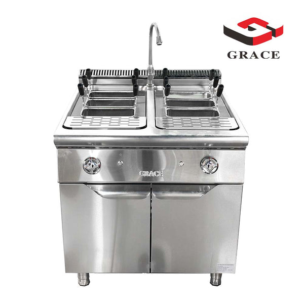 Grace Stainless Steel Noodle Cooker 12 Holes Cooking Equipment Gas Convection Pasta Cooker with Cabinet - Guangdong Grace Kitchen Equipment Co., Ltd