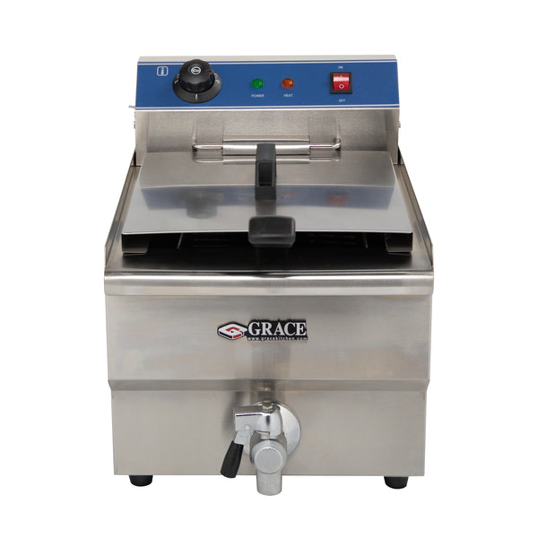 Grace commercial  deep electric fryer with tap professional chip fryer