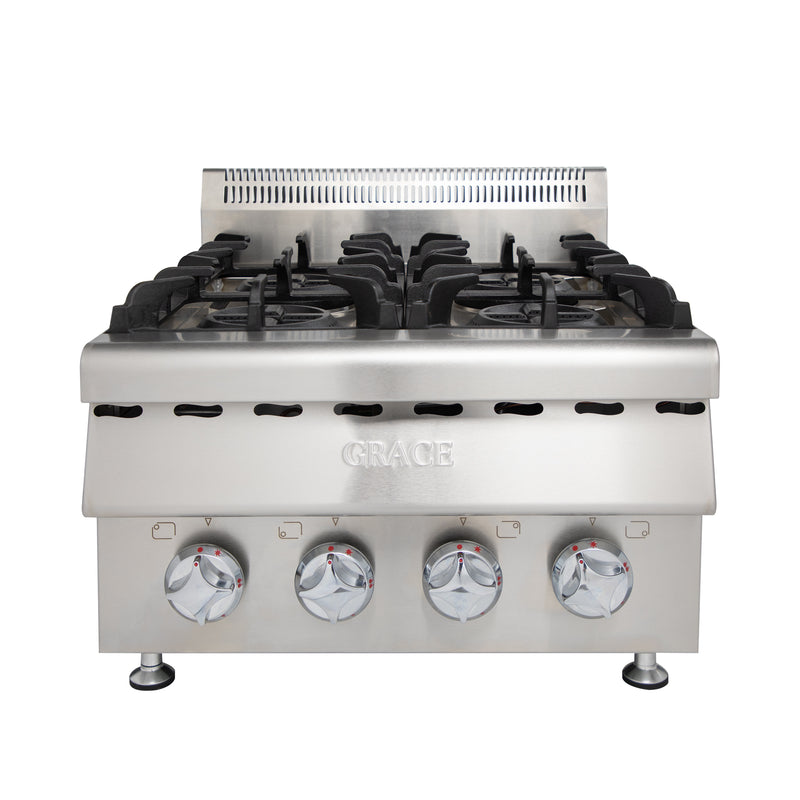 Professional Restaurant Kitchen Equipment  4 Burner Gas Stove with Integrated Oven