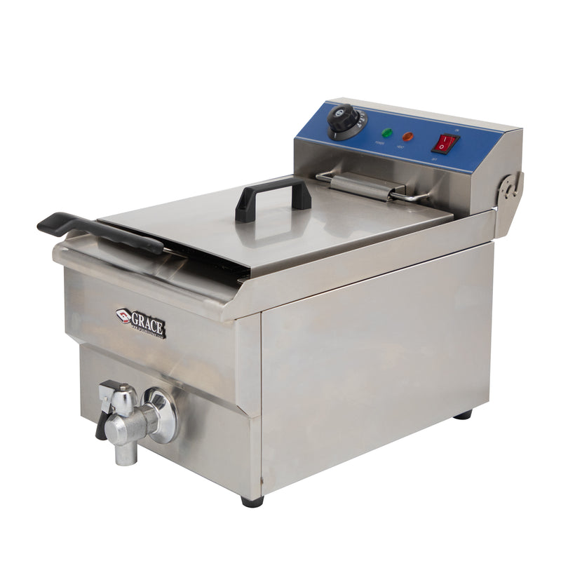 Grace commercial  deep electric fryer with tap professional chip fryer