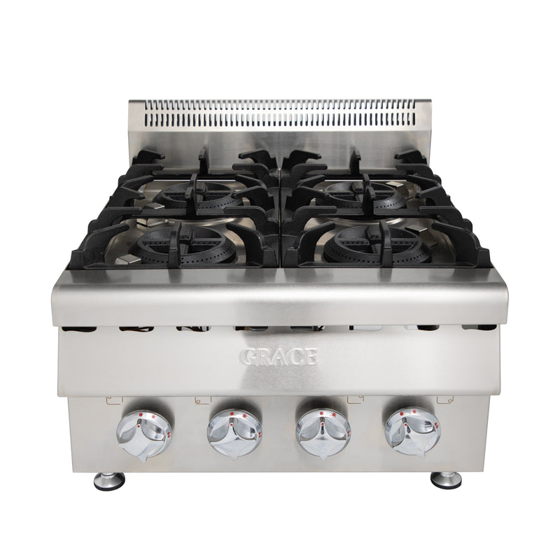 Professional Restaurant Kitchen Equipment  4 Burner Gas Stove with Integrated Oven