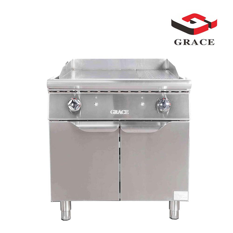 Kitchen Gas Griddle With Cabinet Commercial Gas Flat Griddle with Cabinet Stainless Steel Gas Griddle with Cabinet 1/3 Grooved - Guangdong Grace Kitchen Equipment Co., Ltd