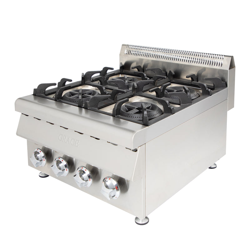 Professional Restaurant Kitchen Equipment  4 Burner Gas Stove with Integrated Oven