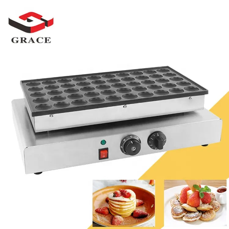 Hot Sale Custom Design Commercial Snack Equipment 50 Holes Mini Pancake Maker Muffins Machine Waffle Maker - Guangdong Grace Kitchen Equipment Co., Ltd