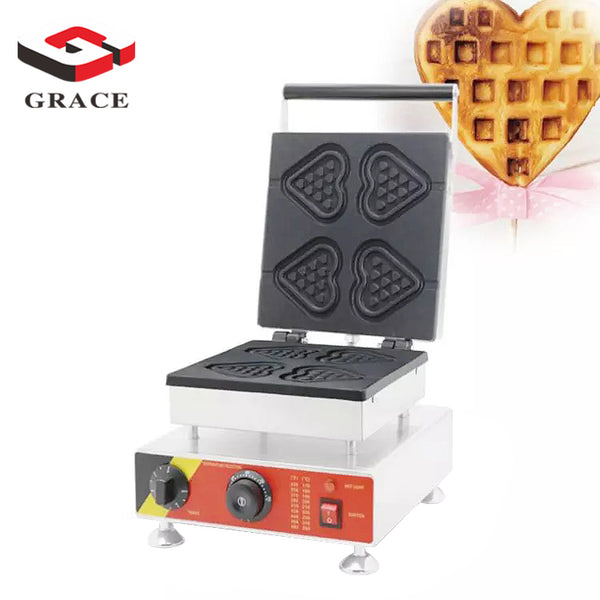 Commercial Snack Machine Heart Egg Bubble Stainless Steel Heart Waffle Maker