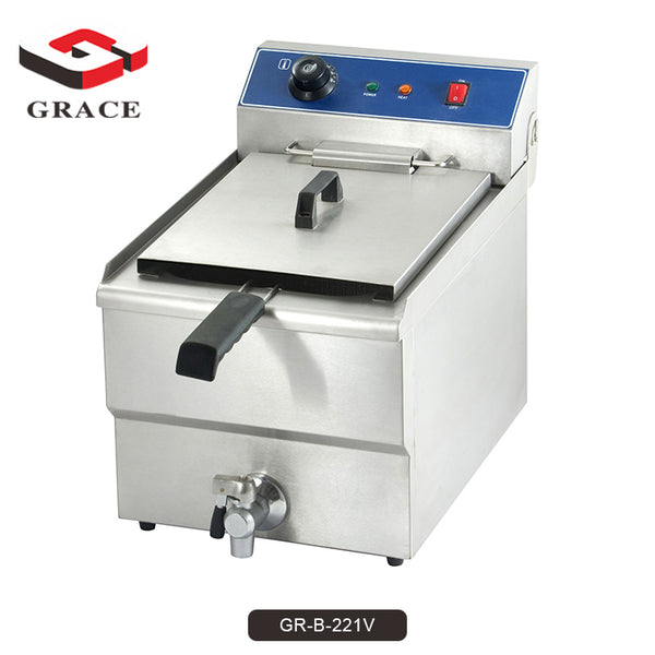 22L Commercial Electric Turkey Deep Fryer With Front Drain