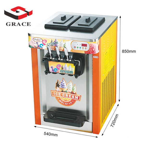 3 Flavors Rainbow Commercial Ice Cream Machine