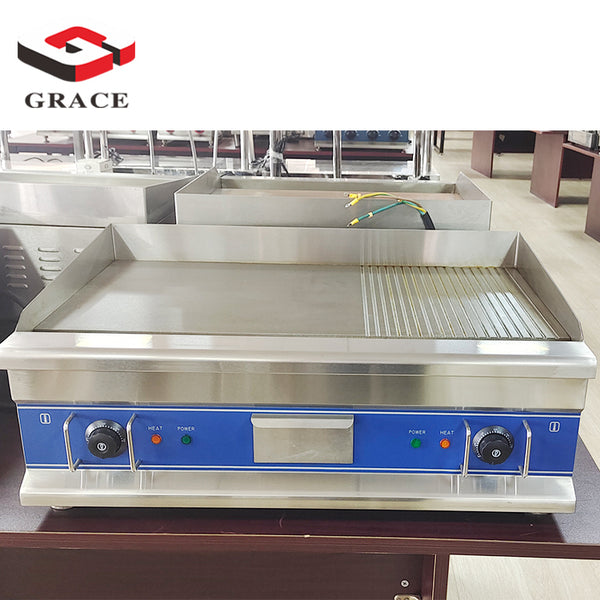 Stainless Steel Food Tabletop Grill Adjustable Temp Control Restaurant Grill