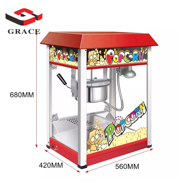 Hot Sale Non-stick Pan High Capacity Roof Type Fully Automatic Thermal Popcorn Machine