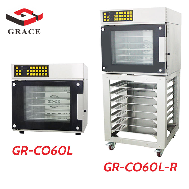 60L Table Top 5 Trays Electric Convection Steam Oven With Rack Industrial Bakery Convection Oven Commerical