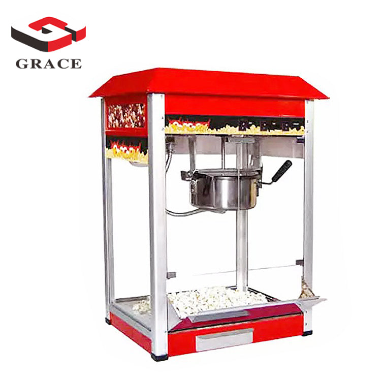 Electric Heating Corn Popper Stainless Steel 220V Small Commercial Popcorn Machine Automatic Popcorn Maker