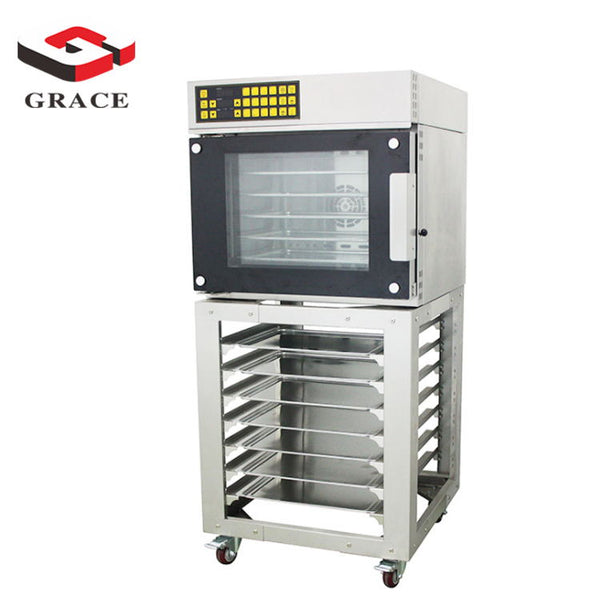 60L Table Top 5 Trays Electric Convection Steam Oven With Rack Industrial Bakery Convection Oven Commerical