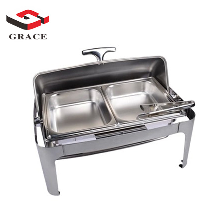 Hot Selling Durable Stainless Steel Square Rectangular Food Warmer Buffet Chafing Dish Chafer