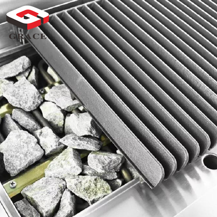 Counter Top Stainless Steel Gas Lava Rock Grill