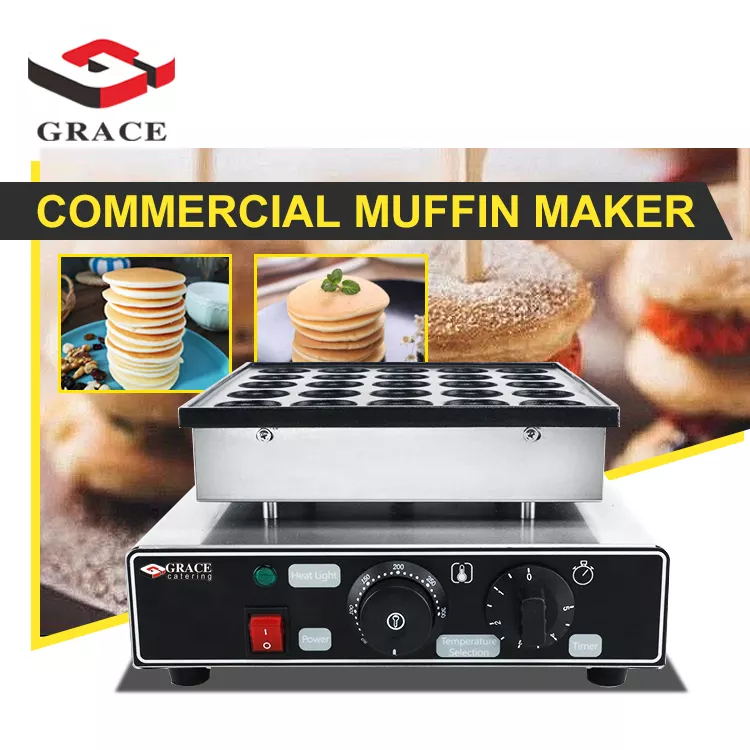Commercial Snack Equipment 25 Holes Electric Muffins Machine Mini Pancake Waffle Maker Pancake Machine