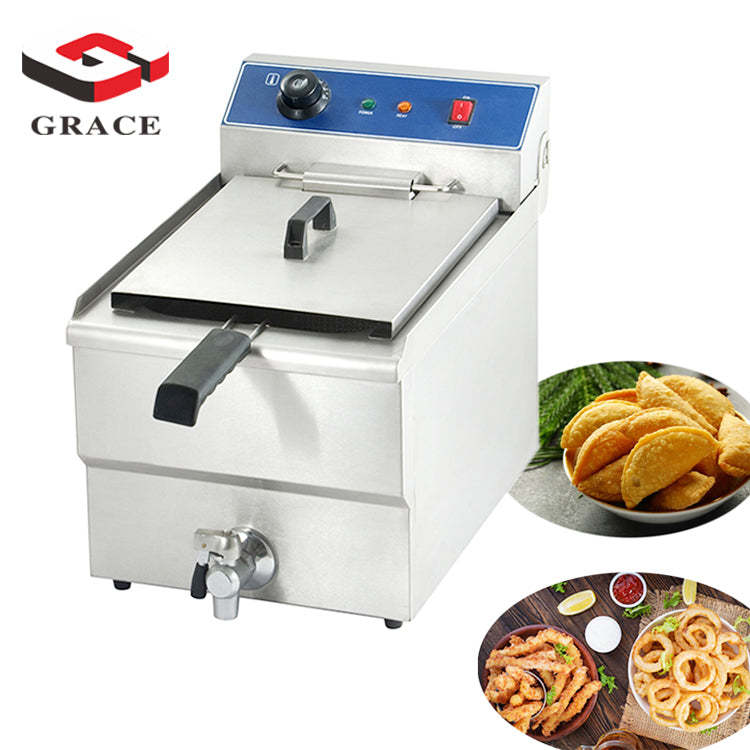 15L Commerical Potato Chips Fryer Machine With Front Drain