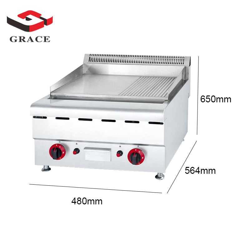 Electric Tabletop Stainless Steel Kitchen Equipment Burger Griddle