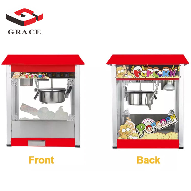 Hot Sale Non-stick Pan High Capacity Roof Type Fully Automatic Thermal Popcorn Machine