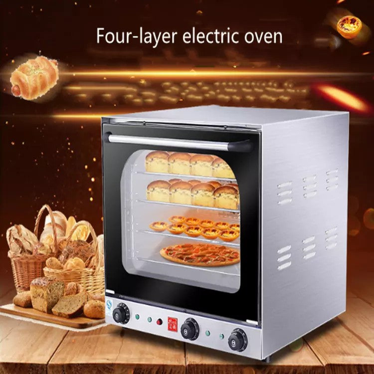 Four-Layer Electric Oven Commercial Electric Oven With Spray Perspective Hot Air Circulation