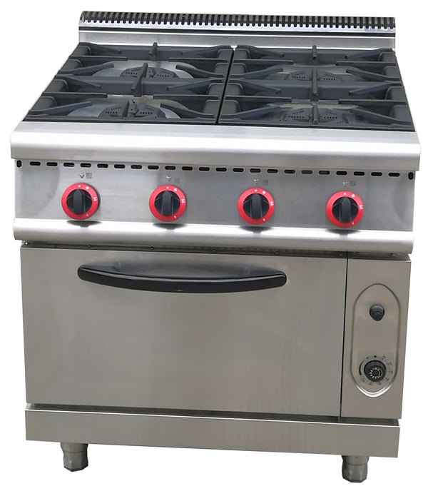Commercial Vertical Gas Cooking Stove with 4/6 burners and oven