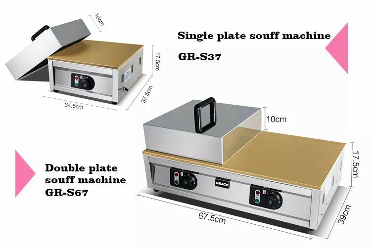 Single Plate Pancake Souffle Baking Commercial Snack Equipment Souffle Machine