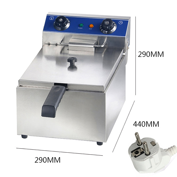 13L Stainless Steel Deep Fryer For Potato Chips 3300W With Temperature Limiter