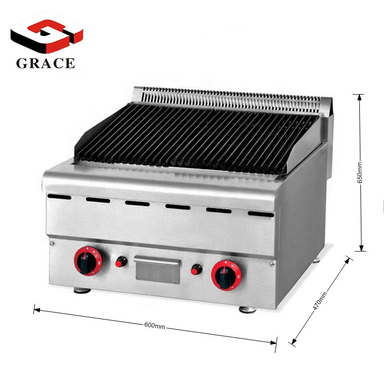Commercial Gas Lava Rock Grill Hotel Kitchen Equipment