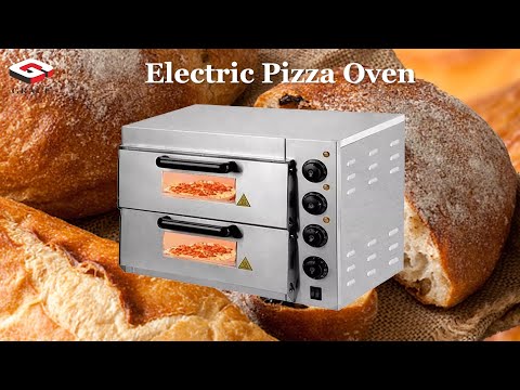 Multifunctional Kitchen Equipment High Efficiency Stainless Steel 2 Decks Bread Baking Pizza Oven